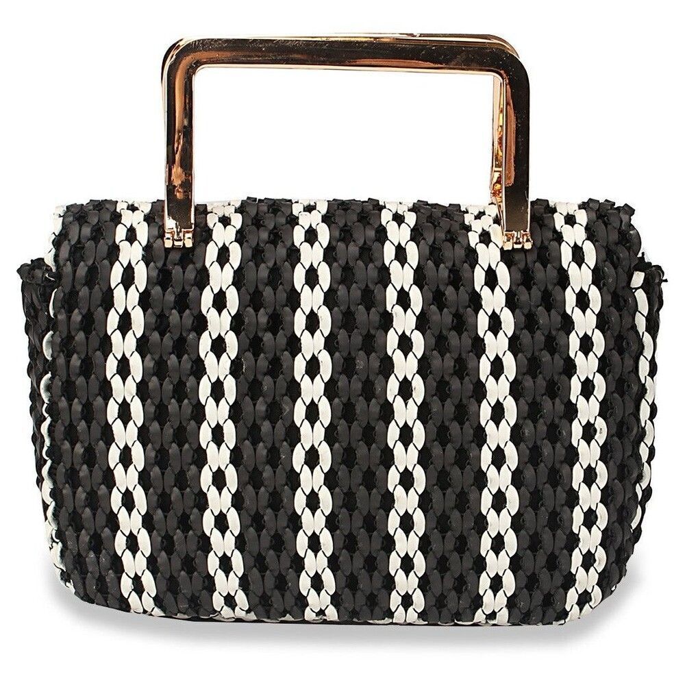 Women's Woven Petite Hand Tote Shoulder Bags Cross Body Tote Handbags Purse